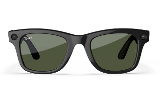 Ray-Ban Meta（Gen 1）Wayfarer 亮面黑鏡框搭配綠色鏡片