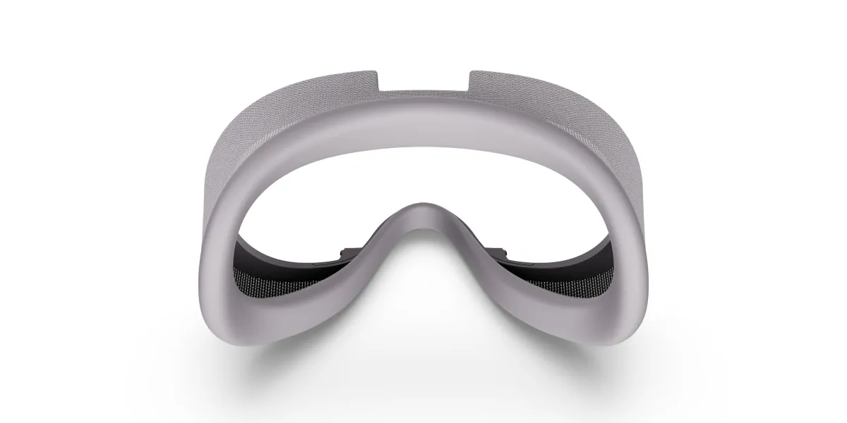 Masque Facial Silicone Quest 3S Growalleter - Coussin VR Confortable Et Hygiénique Noir + Bleu