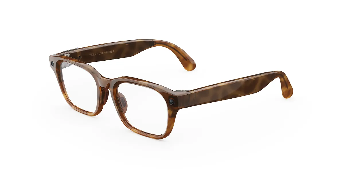 Tortoise Meta Adventurer AI Glasses - Clear Lenses | Meta Store | Meta