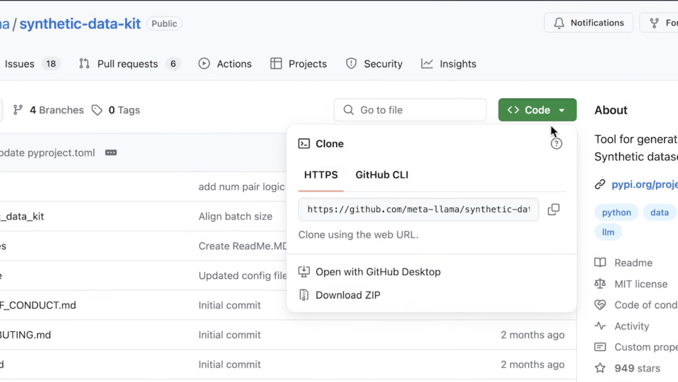 How to create synthetic datasets for fine-tuning Llama