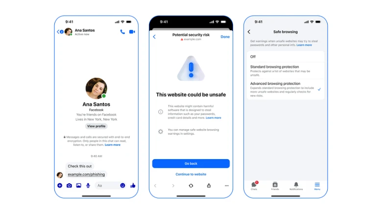 
            Fonctionnement de la protection avancée de la navigation dans Messenger
          
