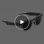 Video abspielen mit einer 360°-Ansicht der Oakley Meta HSTN-Brille mit Gestell in Clear und Gläsern in Clear to Grey Transitions®.