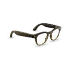 Rechte Seitenansicht der Ray-Ban Meta Scriber Optics-Brille (Gen 2) mit Gestell in Steinbeige glänzend (transparent) und Gläsern in Klar.