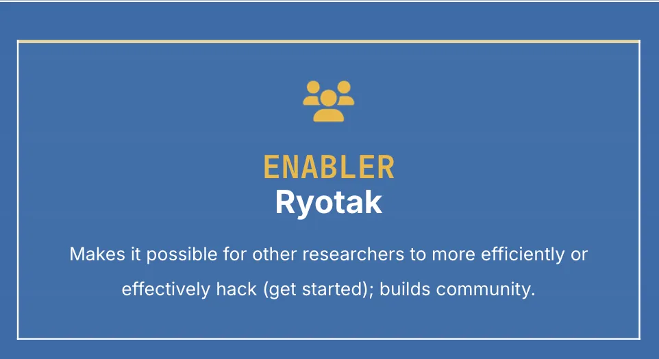 Ryotak ganando el Enabler Award en la MBBRC 2026
