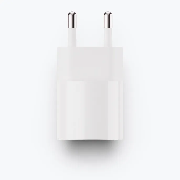 Meta 전원 어댑터 18W USB-C를 위에서 내려다 본 이미지.