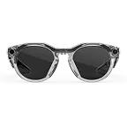 Vorderansicht der Oakley Meta HSTN-Brille mit Gestell in Clear und Transitions®-Gläsern in Clear to Grey.