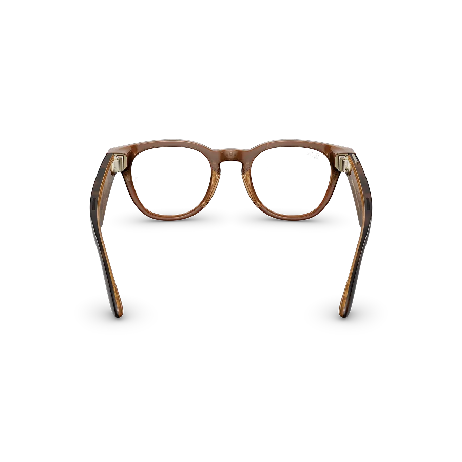 Ray-Ban Meta Scriber Optics (Gen 2) med Havana-innfatning og glass i Clear sett bakfra.