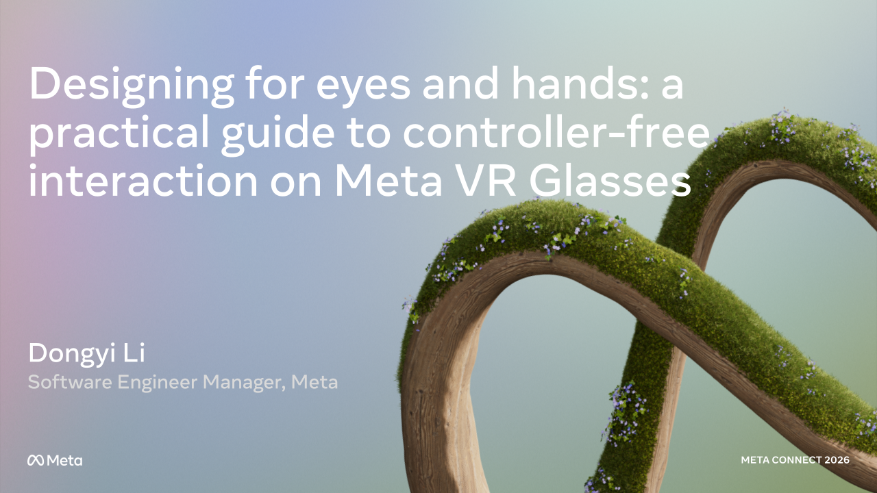 Designing for eyes and hands: a practical guide to controller-free interaction on Meta VR Glasses