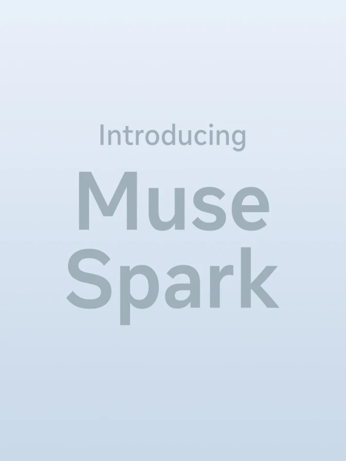 Introducing Muse Spark text with gray background.