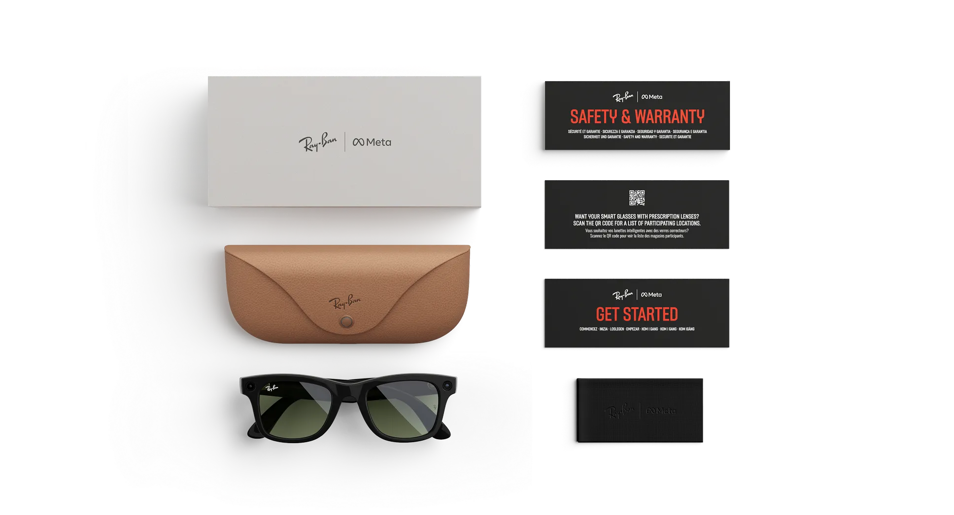 Ray-Ban Meta Wayfarer (Gen 2) Matte Black AI Glasses with Clear