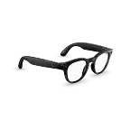 Ray-Ban Meta Scriber Optics (Gen 2) med Transparent Shiny Black-innfatning og Clear-glass sett fra høyre side.