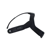 Vista lateral del sistema ajustable de correas para la cabeza Razer que destaca el soporte con equilibrio del peso y la correa ajustable
