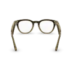 Rückansicht der Ray-Ban Meta Scriber Optics-Brille (Gen 2) mit Gestell in Steinbeige glänzend (transparent) und Gläsern in Klar.