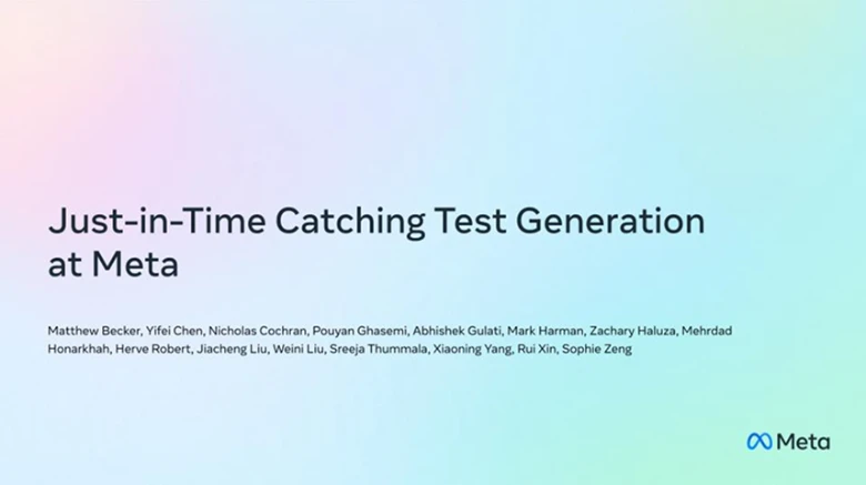 
            Génération de tests de détection de bugs juste-à-temps chez Meta
          