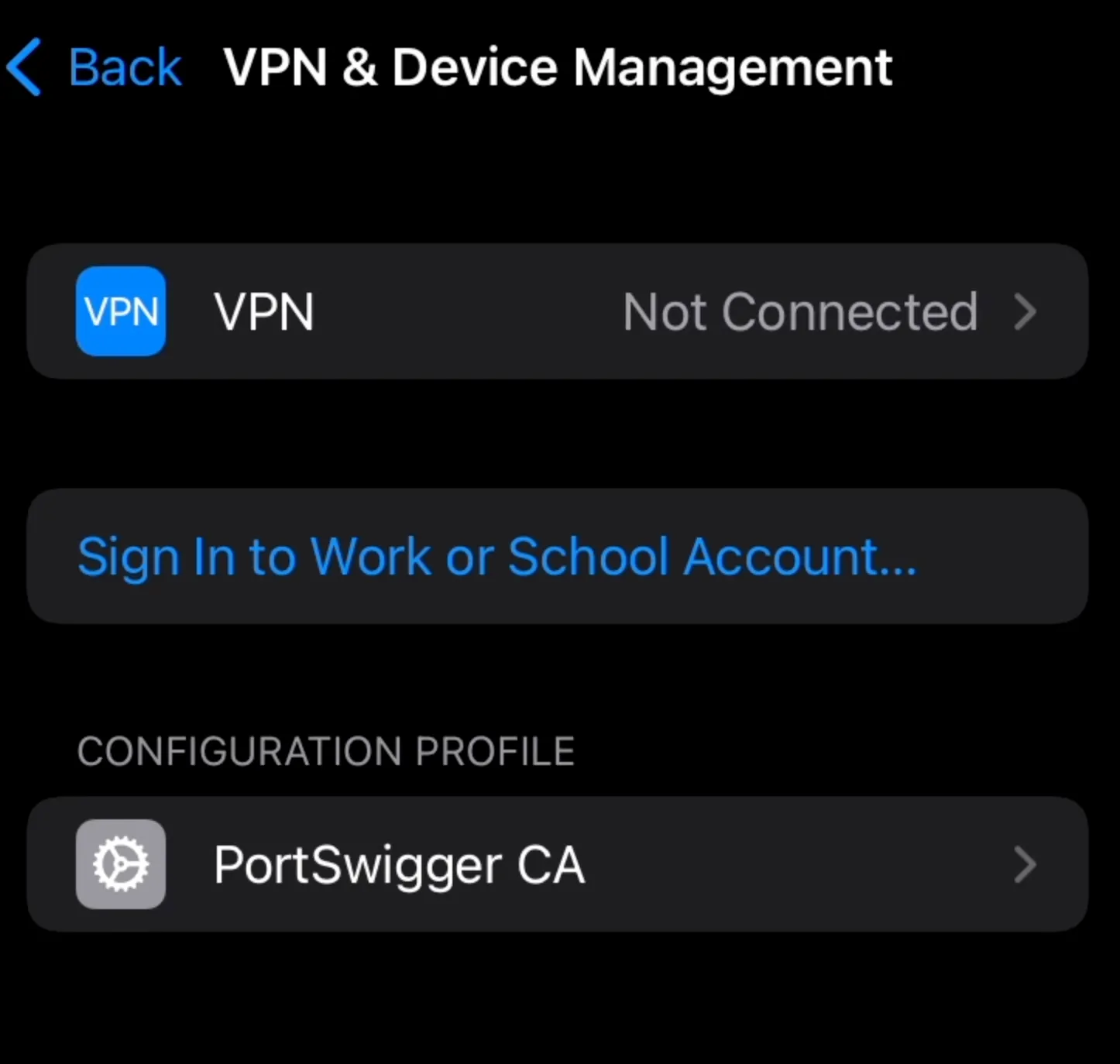Paso de configuración de Whitehat