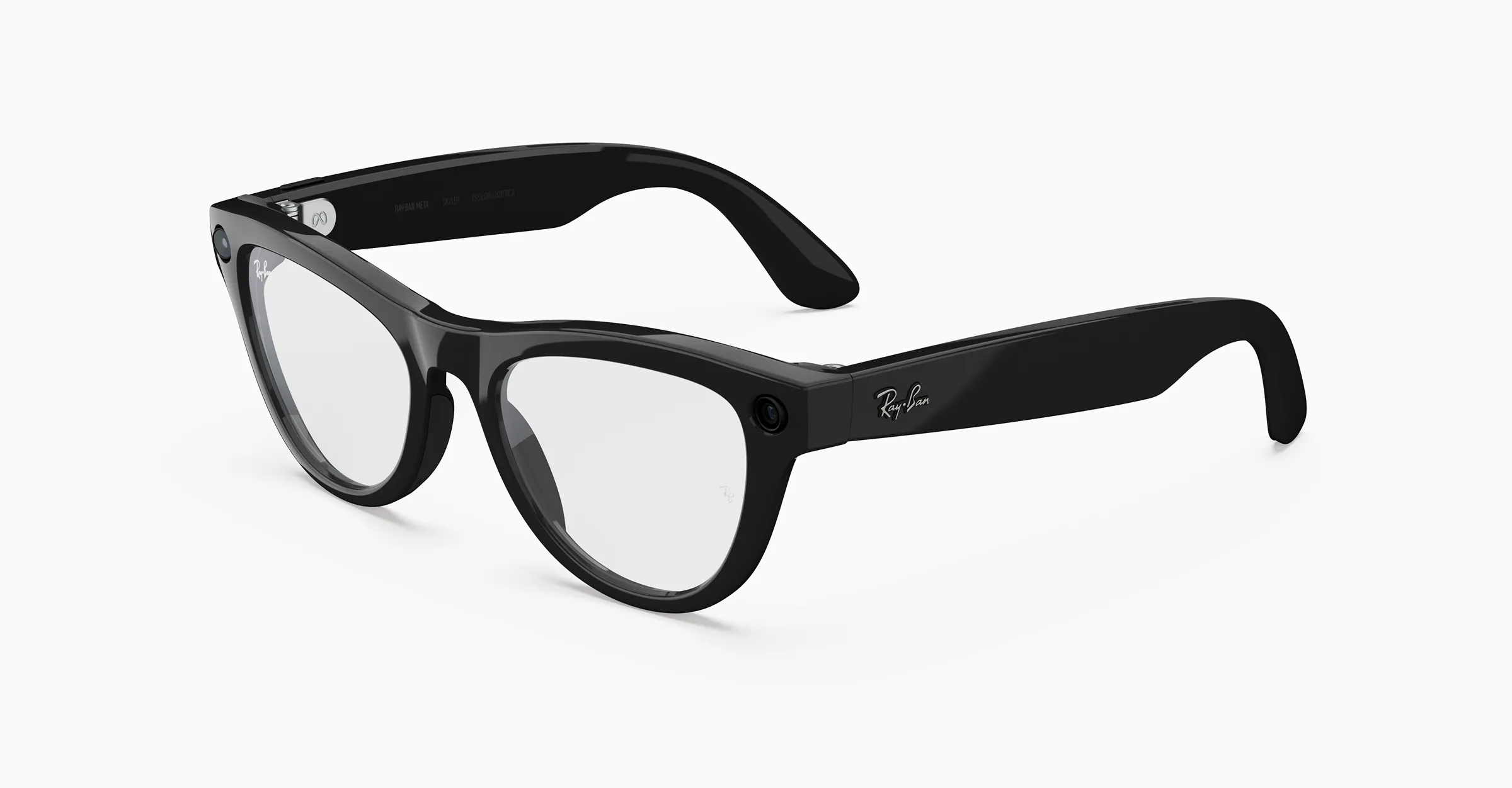 Óculos com IA Ray-Ban Meta Skyler (Gen 2) em Preto Brilhante com lentes ...