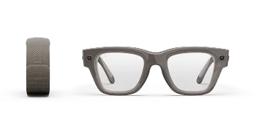 Vista frontal de los lentes Meta Ray-Ban Meta Ray-Ban Display.