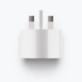 Top-down view of the Meta power adapter 18 W USB-C.