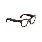 Rechte Seitenansicht der Ray-Ban Meta Scriber Optics-Brille (Gen 2) mit Gestell in Umbrabraun glänzend (transparent) und Gläsern in Klar.