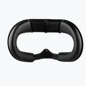 Vista frontal de la interfaz facial VR Cover para Meta Quest 2, que muestra el diseño curvo y la protección para la nariz.