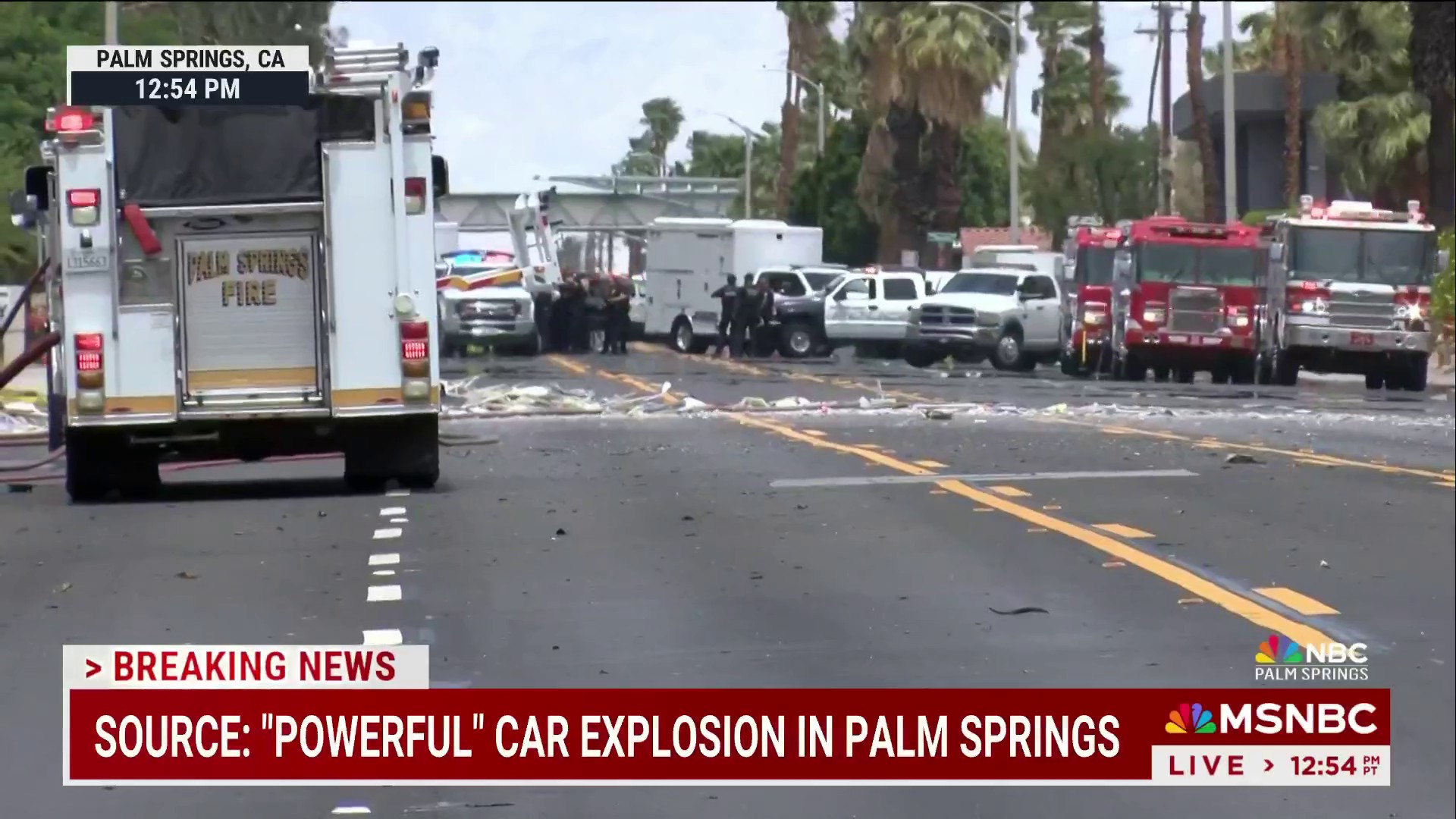 DEVELOPING: One person is dead after a car exploded in Palm Springs ...