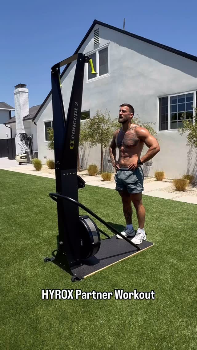 HYROX PARTNER WORKOUT 💪🏻🔥 This is a high-intensity workout designed to ...