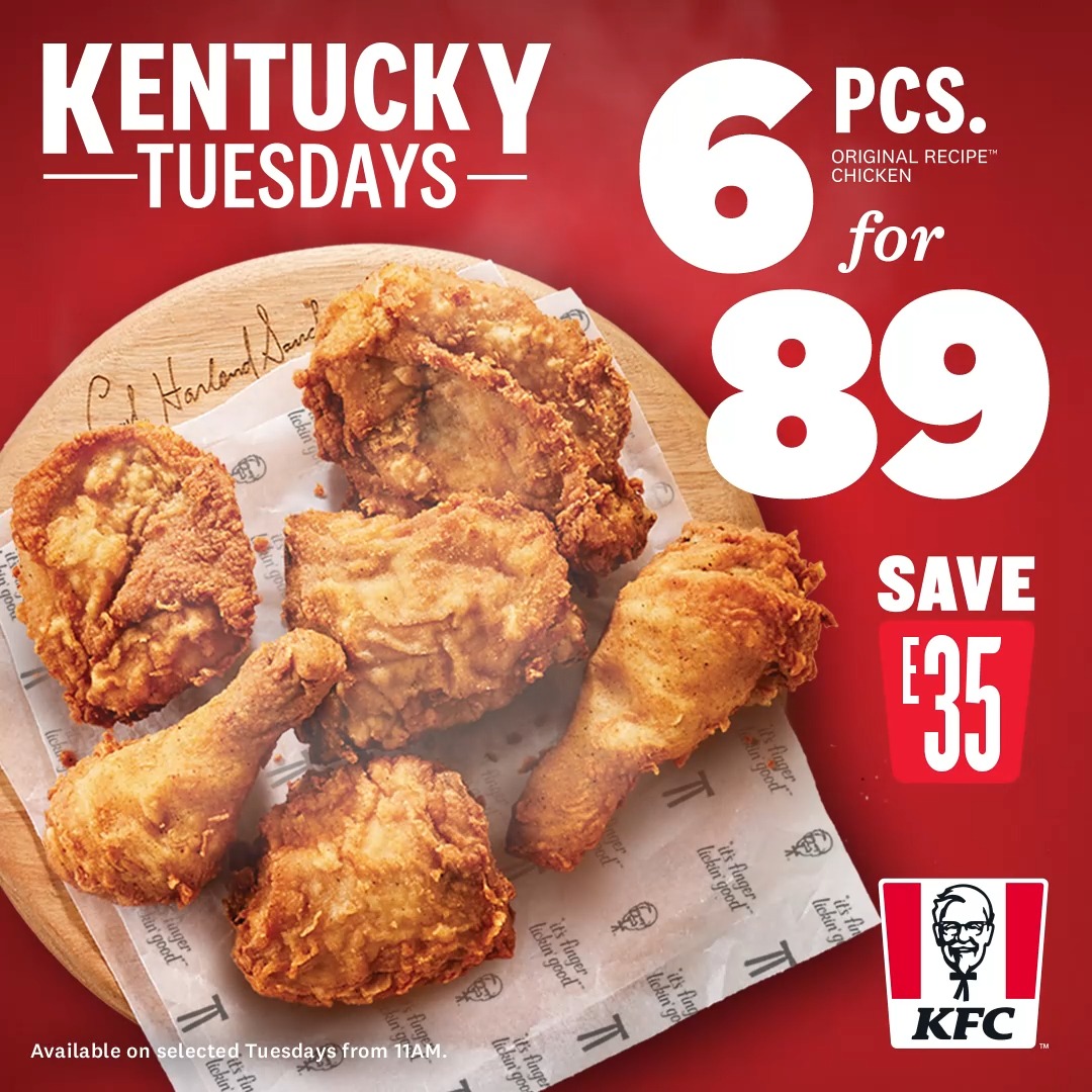 Crazy Tuesday just got crazier. 🍗 Get 5 pieces for just $10, then