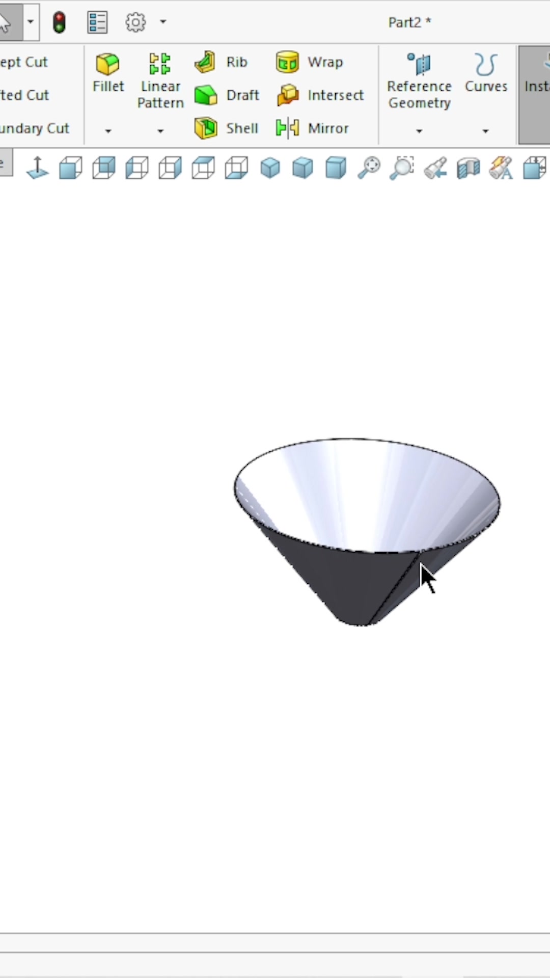 How to create a cone with the help of sheetmetal feature tools in ...