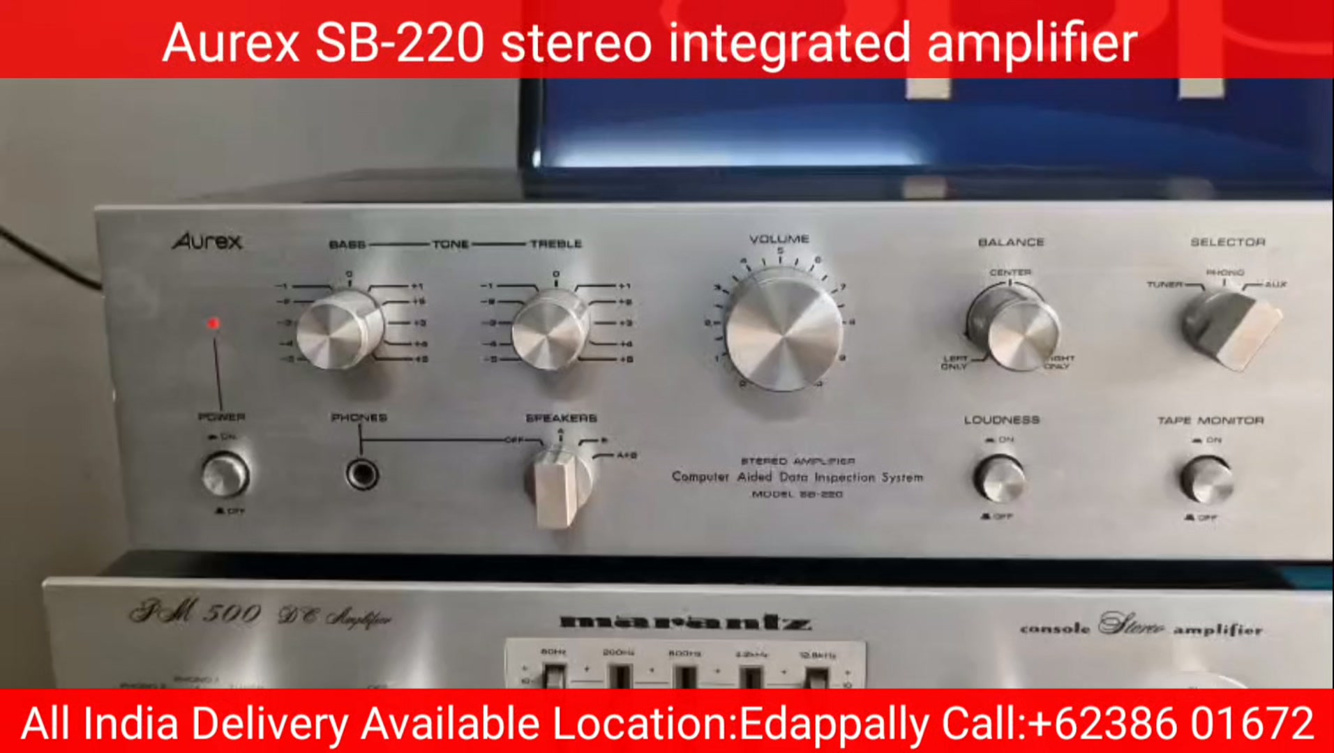 アンプ Aurex STEREO AMPLIFIER MODEL SB-220 Aurex SB-220 is a vintage stereo integrated amplifier released in