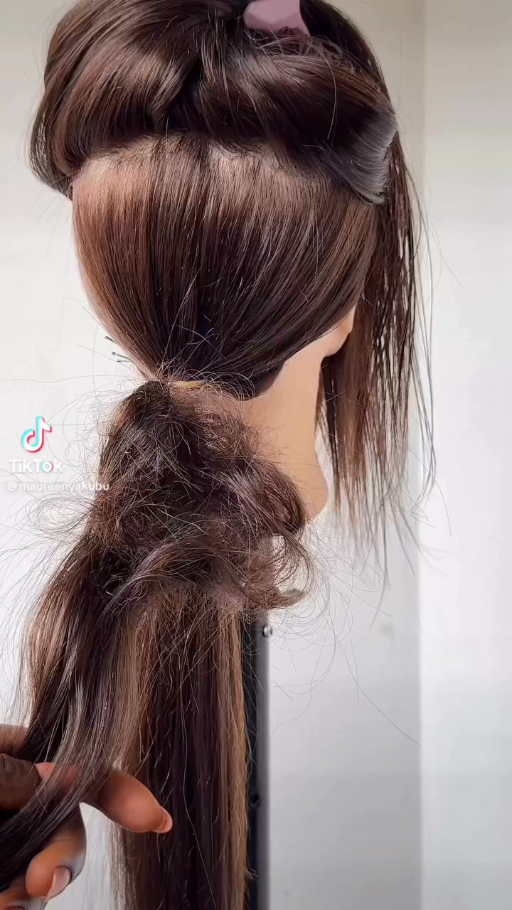 Creating bun with the same wig CUTE HOUSE Beauty Salon