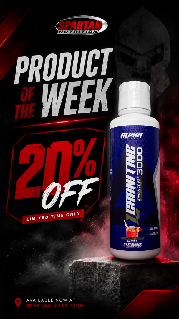 🔥 PRODUCT OF THE WEEK 🔥, This week’s deal is here., Take 20% OFF Alpha Supps Carnitine 3000 and support your fitness goals with a powerful, stimulant-free formula designed to keep you moving., ✔️ 