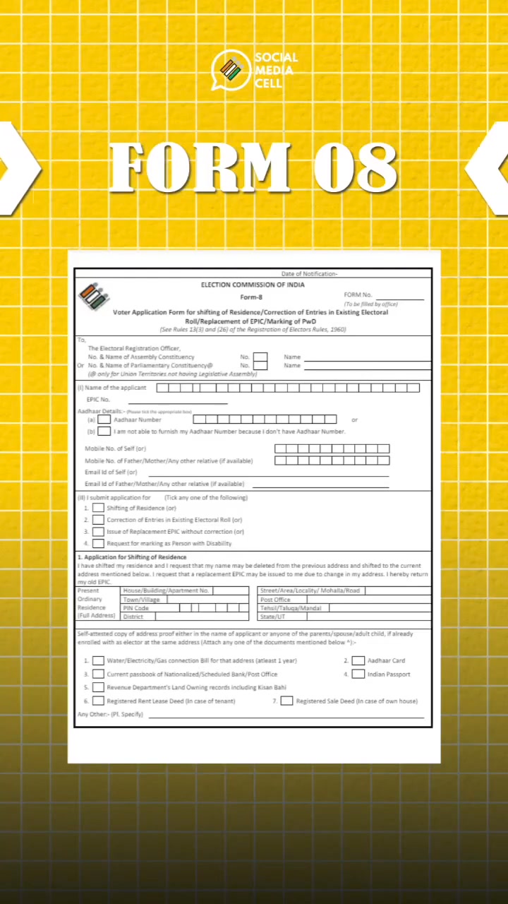 Fixing any error in your voter card just got easier with Form 8! Visit ...