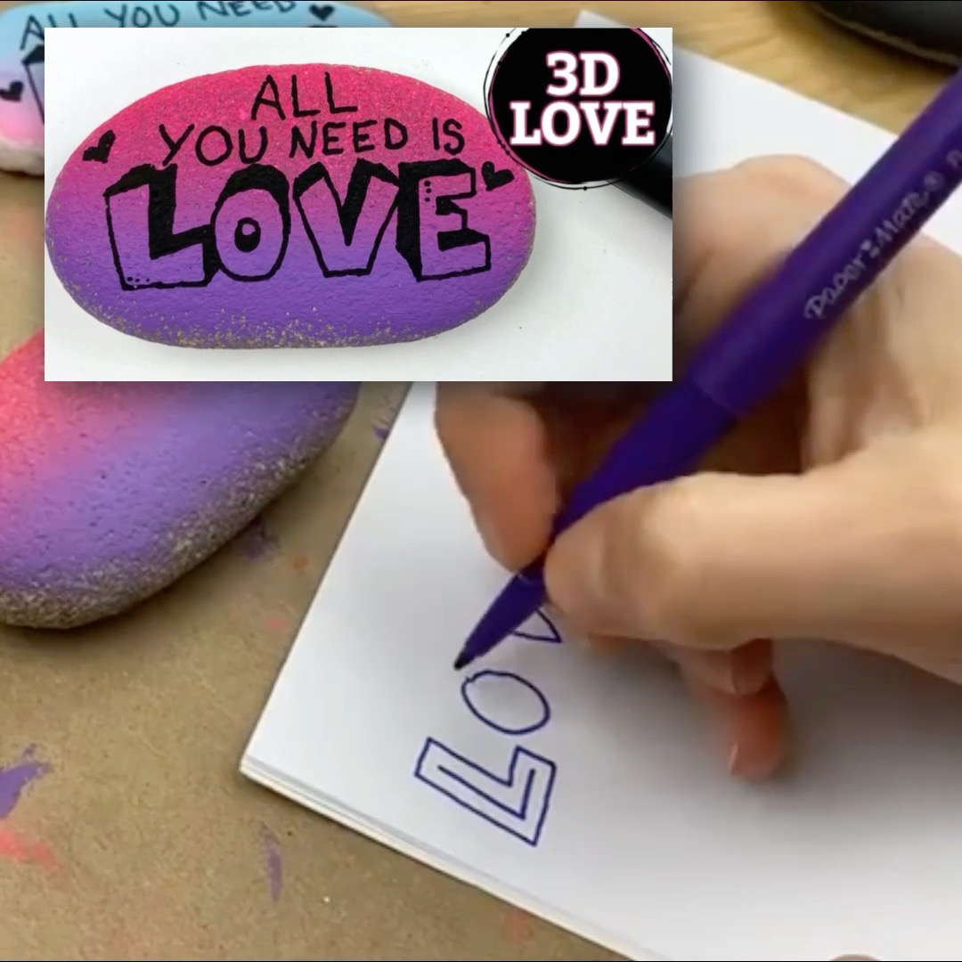 All you need is LOVE drop lettering tutorial 🖤 **SUPPLIES** If you need ...