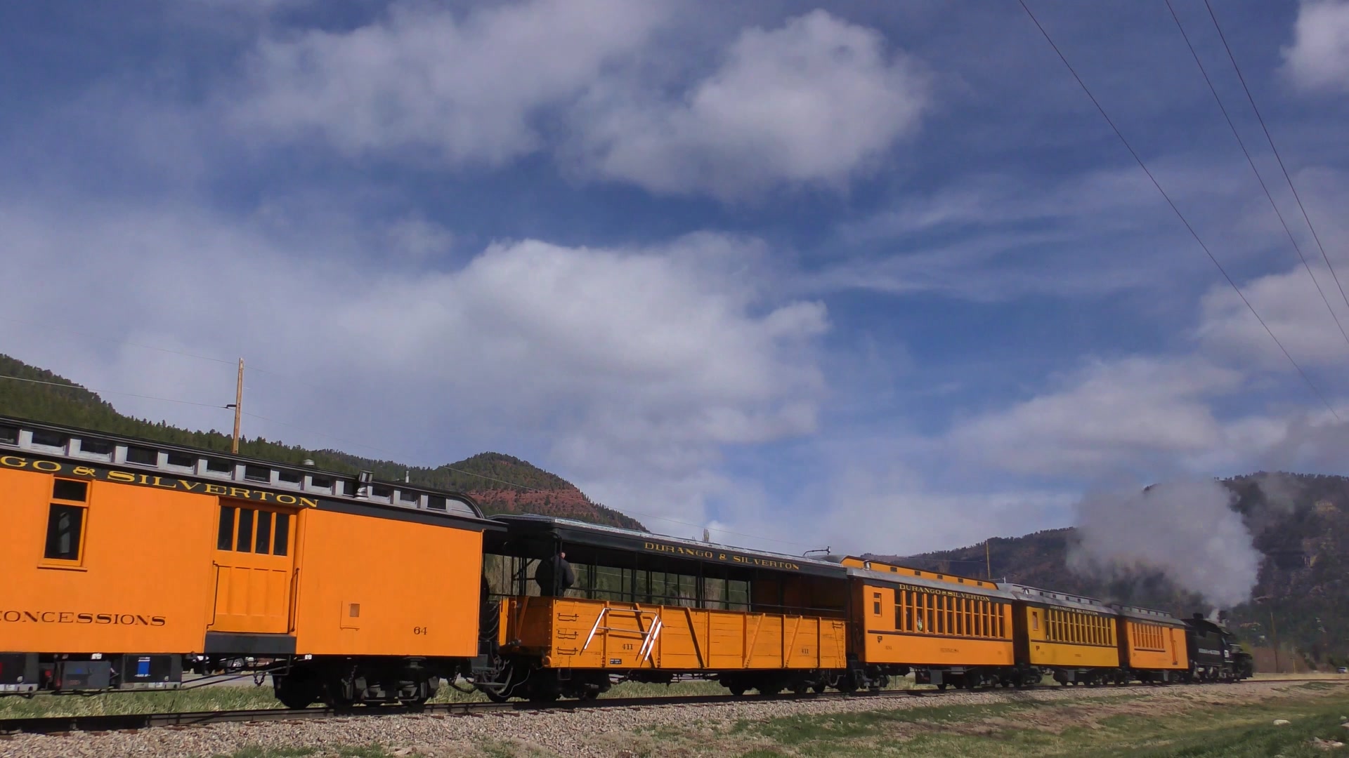 Durango & Silverton Narrow Gauge Railroad 476 at Trimble, north of ...