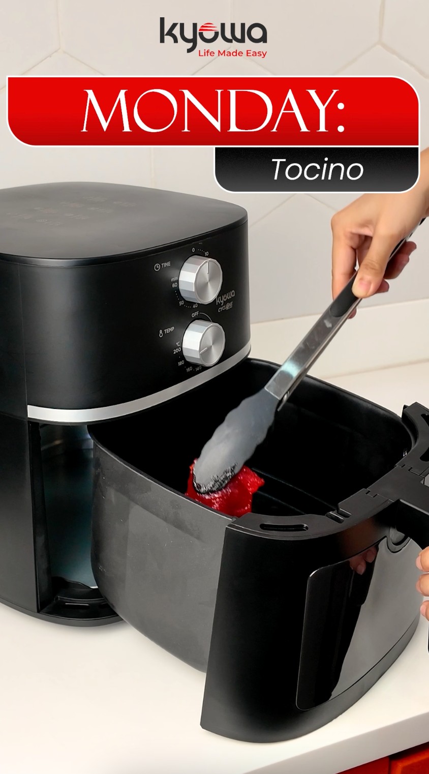 KW-3834 KYOWA 7L BLACK DIGITAL AIR FRYER