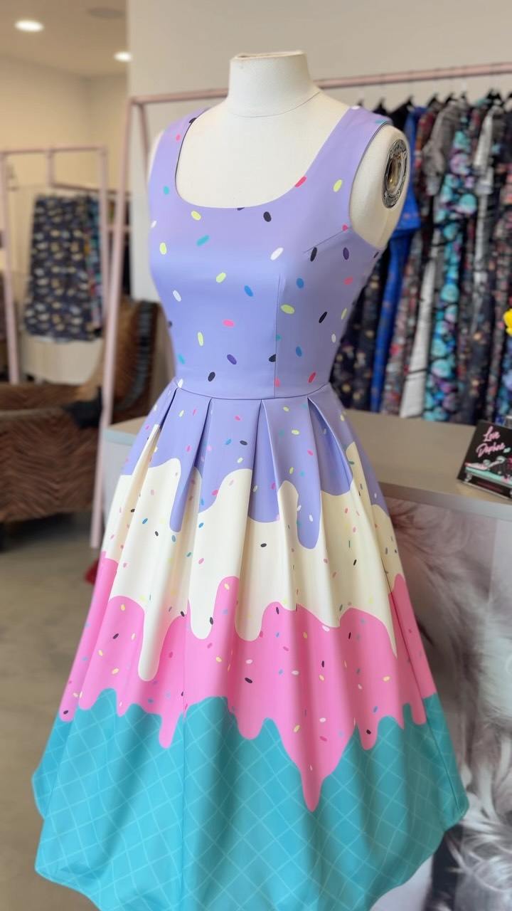 A little bit retro, a little bit sweet, and completely irresistible. 🍦🤍, Say hello to the Amanda Ice Cream Dress — a fun take on vintage-inspired style that’s guaranteed to put a smile o