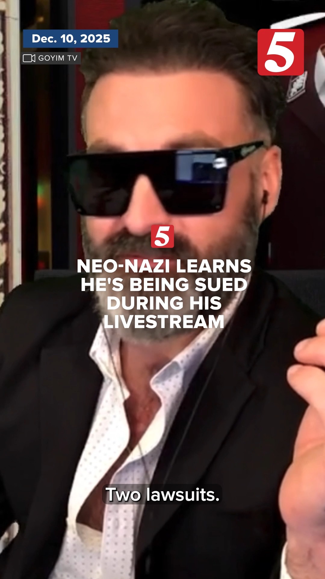 While watching a NewsChannel 5 report on himself, Neo-Nazi Jon Minadeo ...
