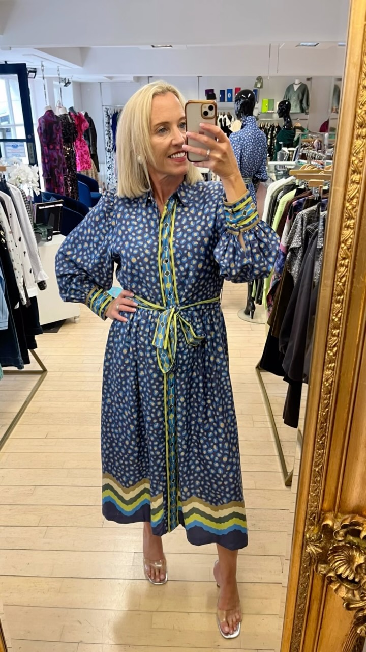 The Emily lovelock Kendal dress is a Classic silhouette featuring long sleeves tailored cuffs and a structured collar.… , A really versatile dress that looks great with heels or knee high boots. , 