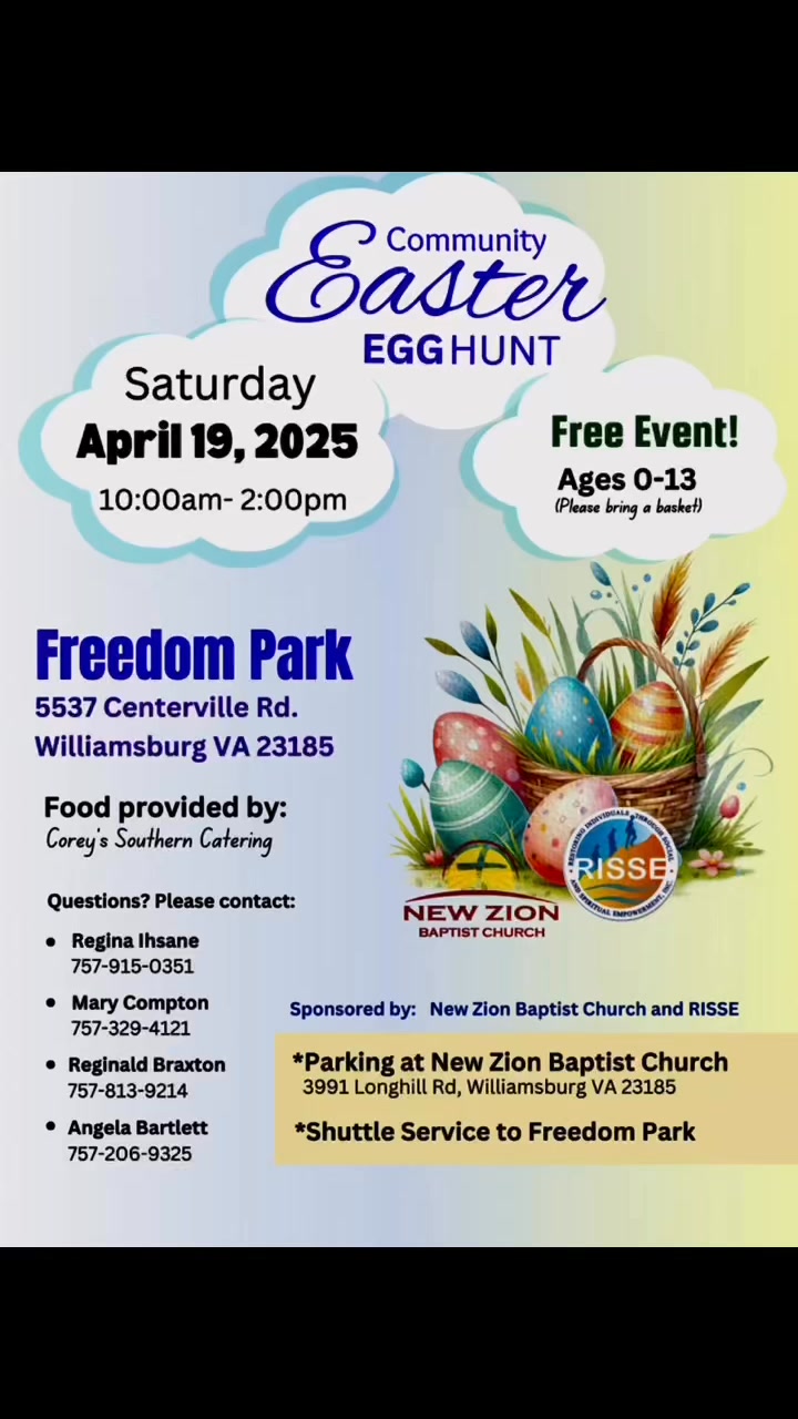 Community Easter Egg Hunt! April 19,2025 at Freedom Park from 10am -2pm ...