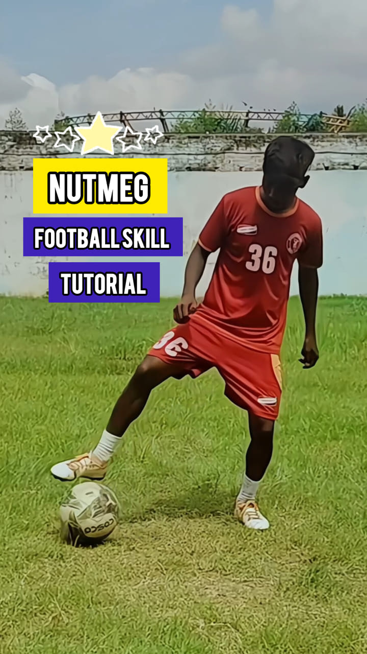 Nutmeg football skill tutorial⚽🥵 ️ #football #skills #soccer #reels ...