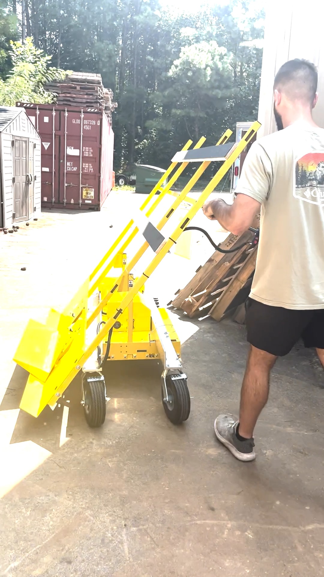 Using a garden hoe to pull items from your truck bed or reach high ...