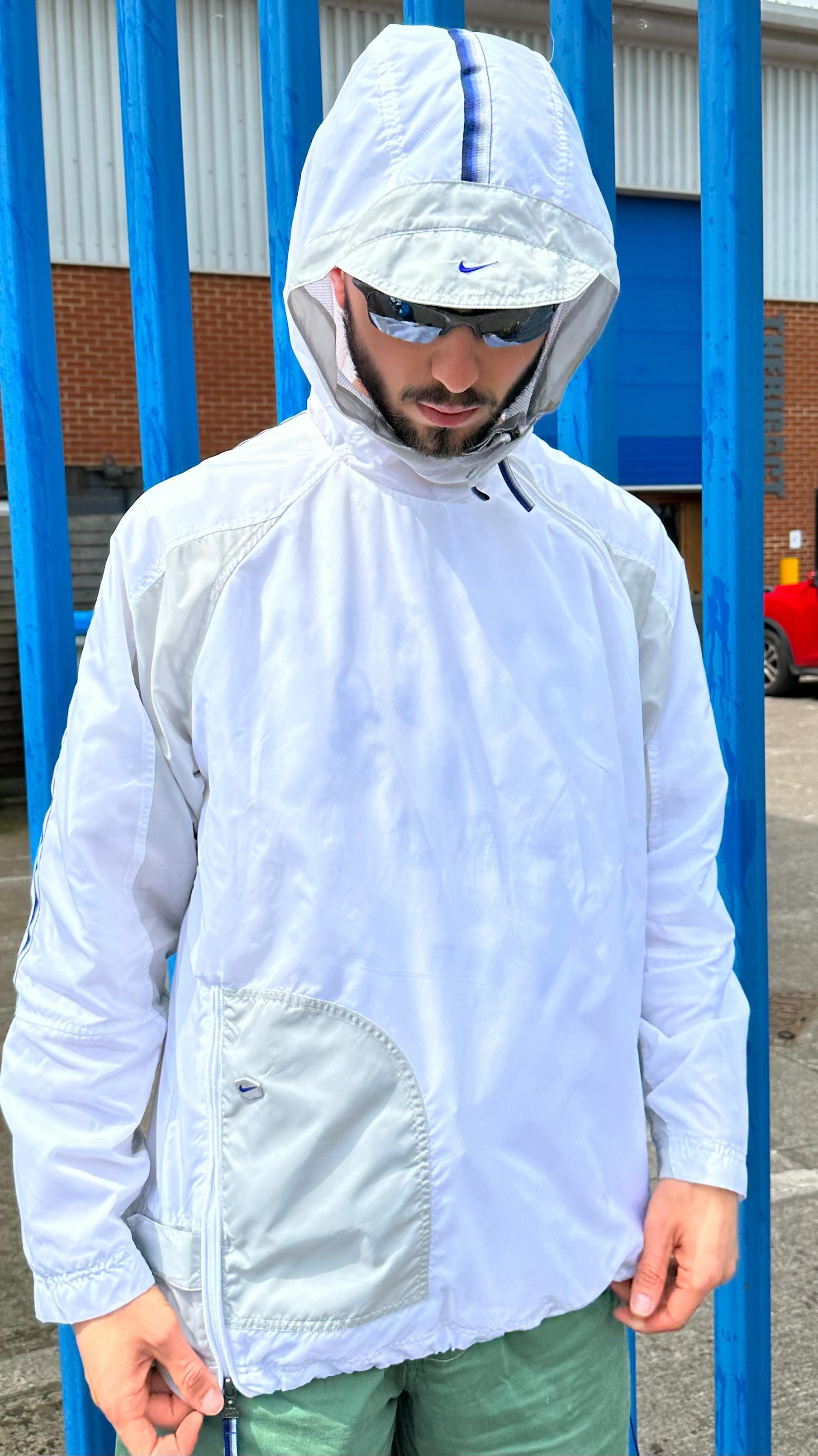 Early 2000s Nike Hex Asymmetrical Neck Zip Jacket www 