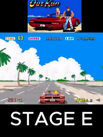 きょーしん Out Run (1986) - (Nintendo Switch/Arcade game/Sega Genesis) Stage