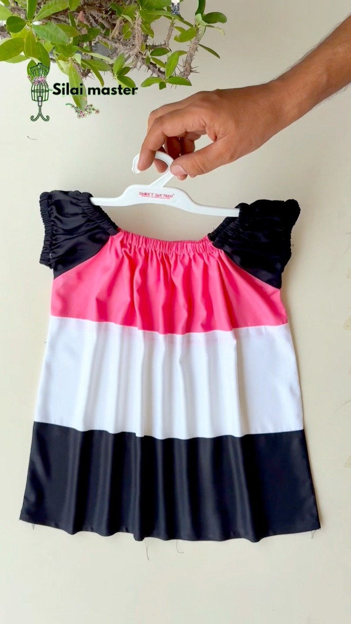 🌸 Beautiful Baby Top Cutting & Stitching