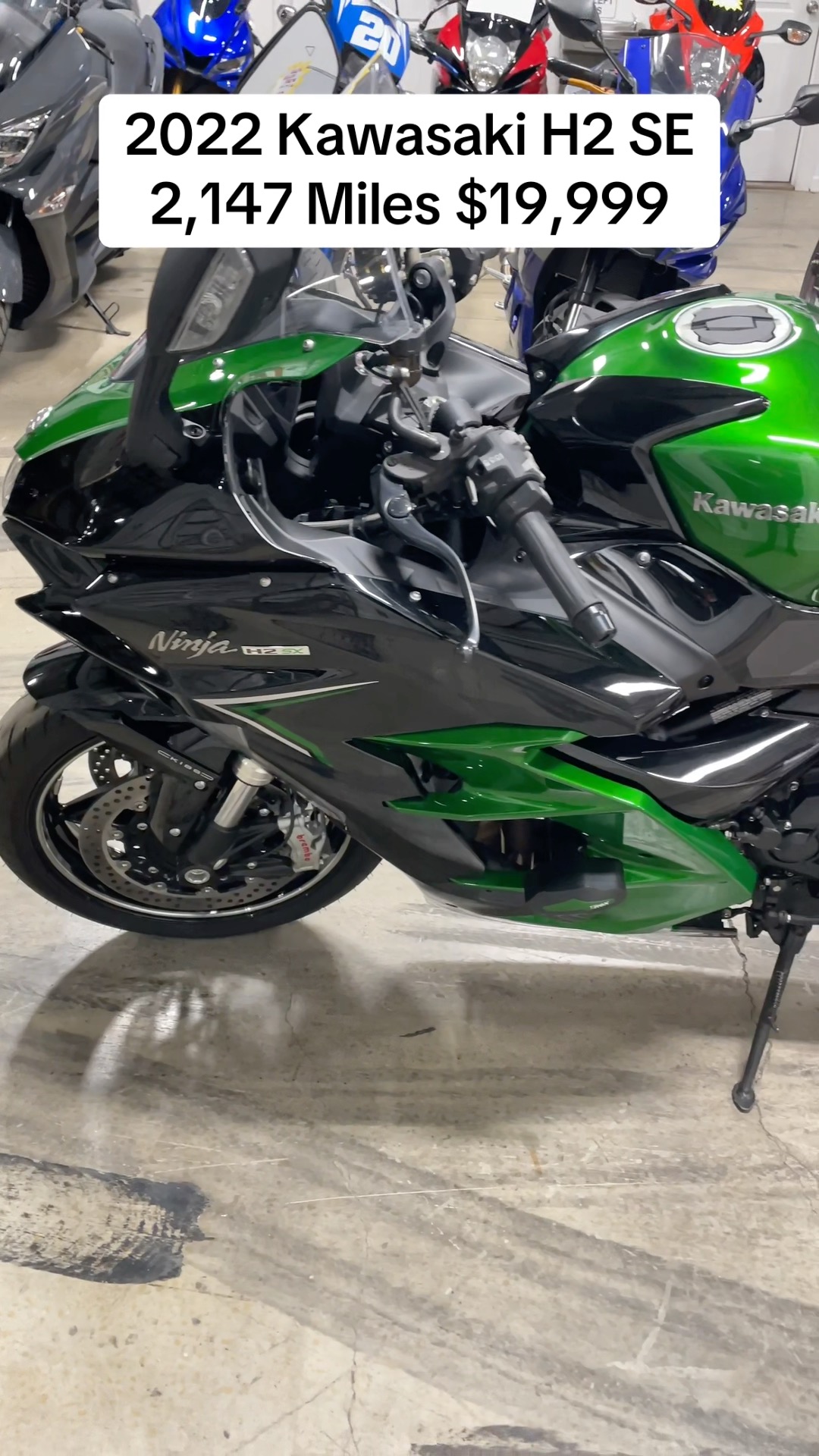 2022 Kawasaki H2(Preowned) - 2,147 Miles - $19,999 Serviced and