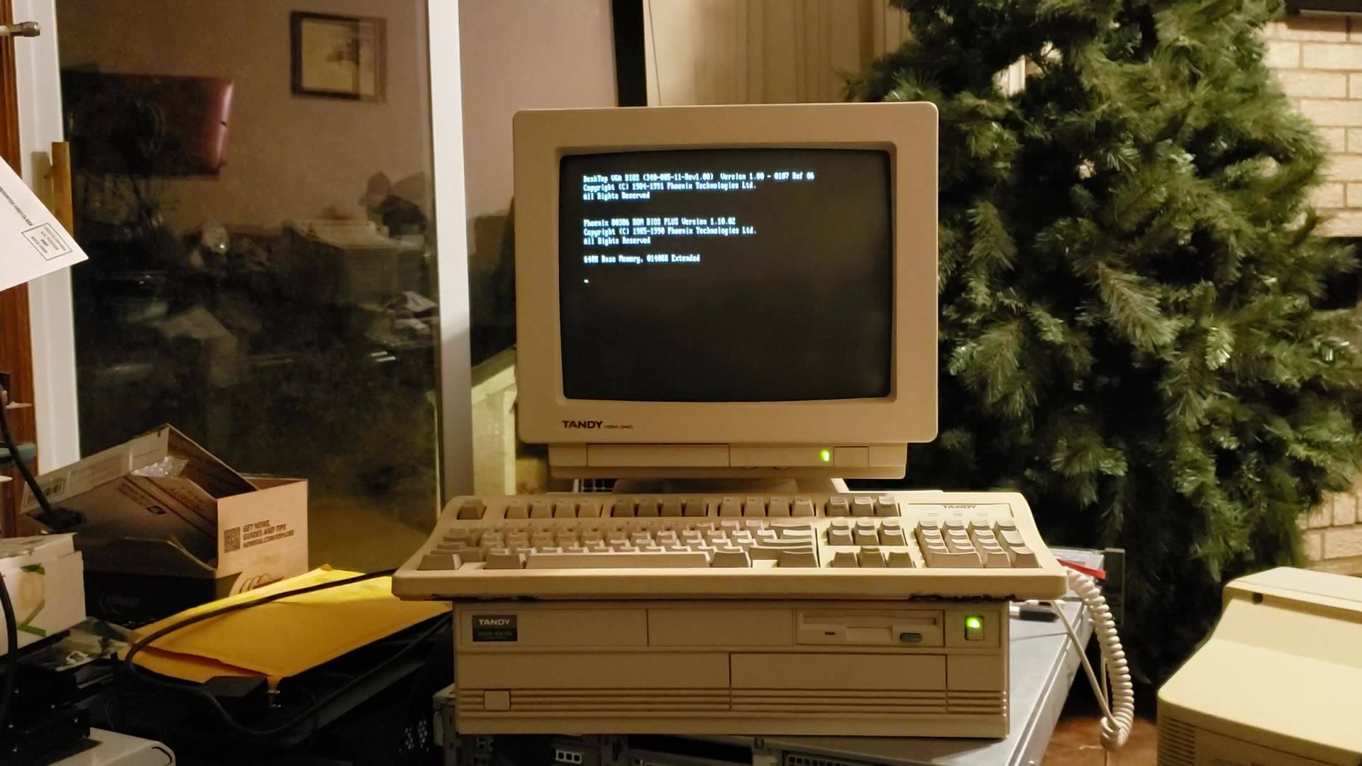 Retro microcomputer setup with Micro-Bee and Taxan monitor