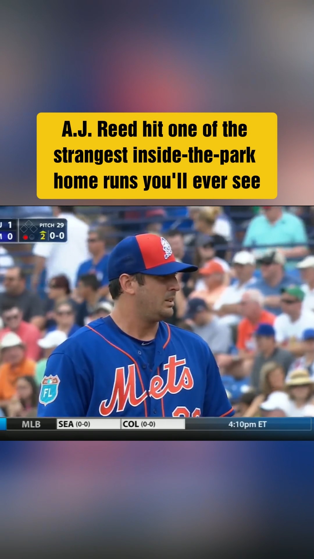 On 3/24/16, A.J. Reed hits an unconventional inside-the-park home run ...