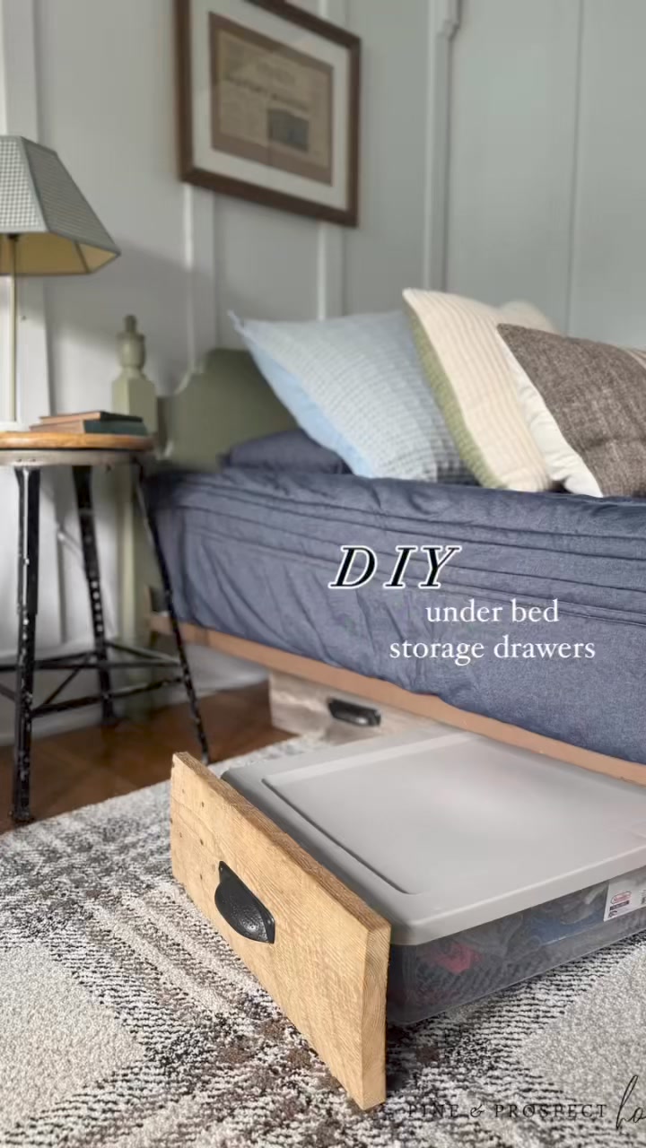 under bed dresser DIY Storage Drawers for Boys Bedroom Tutorial bed drawers glide freely LowStock:44012345294899 Color:Medium Wash Bridesmaid floor length hem With drawers