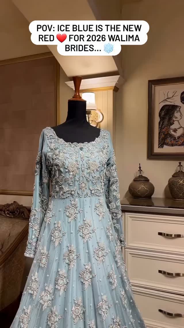 ice blue pakistani wedding dresses vision of timeless romance. ❄️👑 Nothing says 
