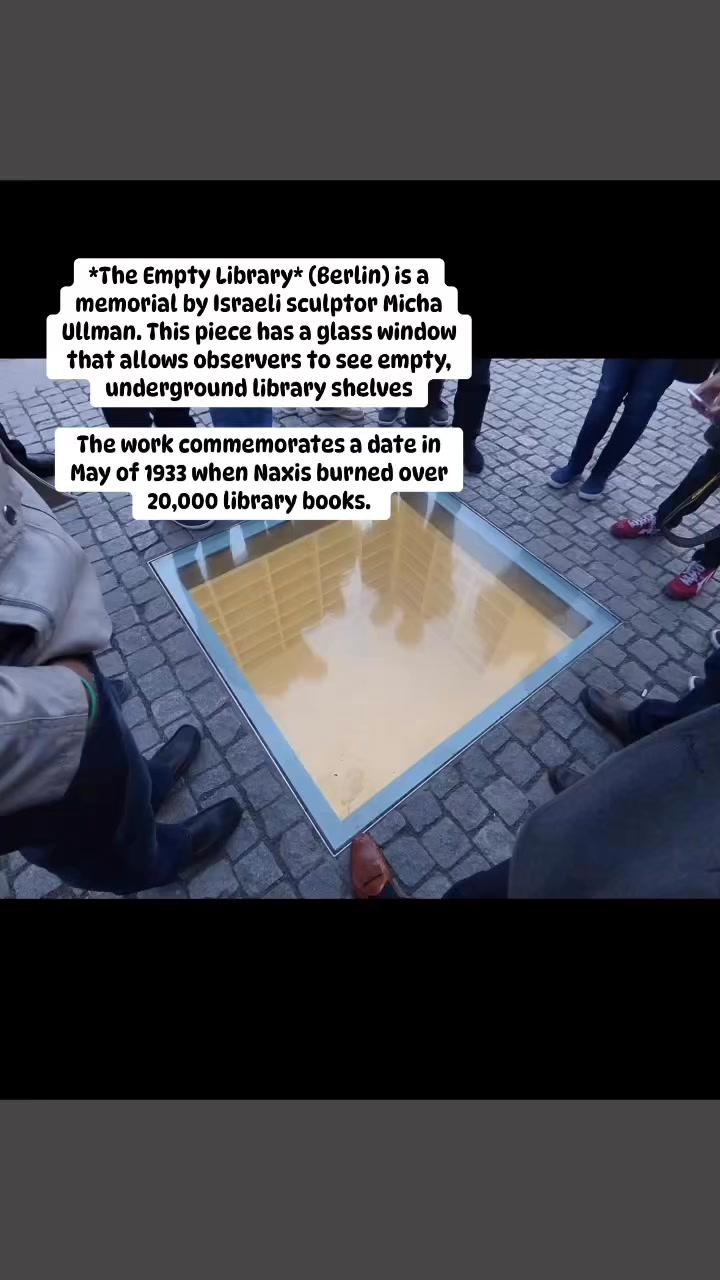 *The Empty Library* (Berlin) is a memorial by Israeli sculptor Micha ...
